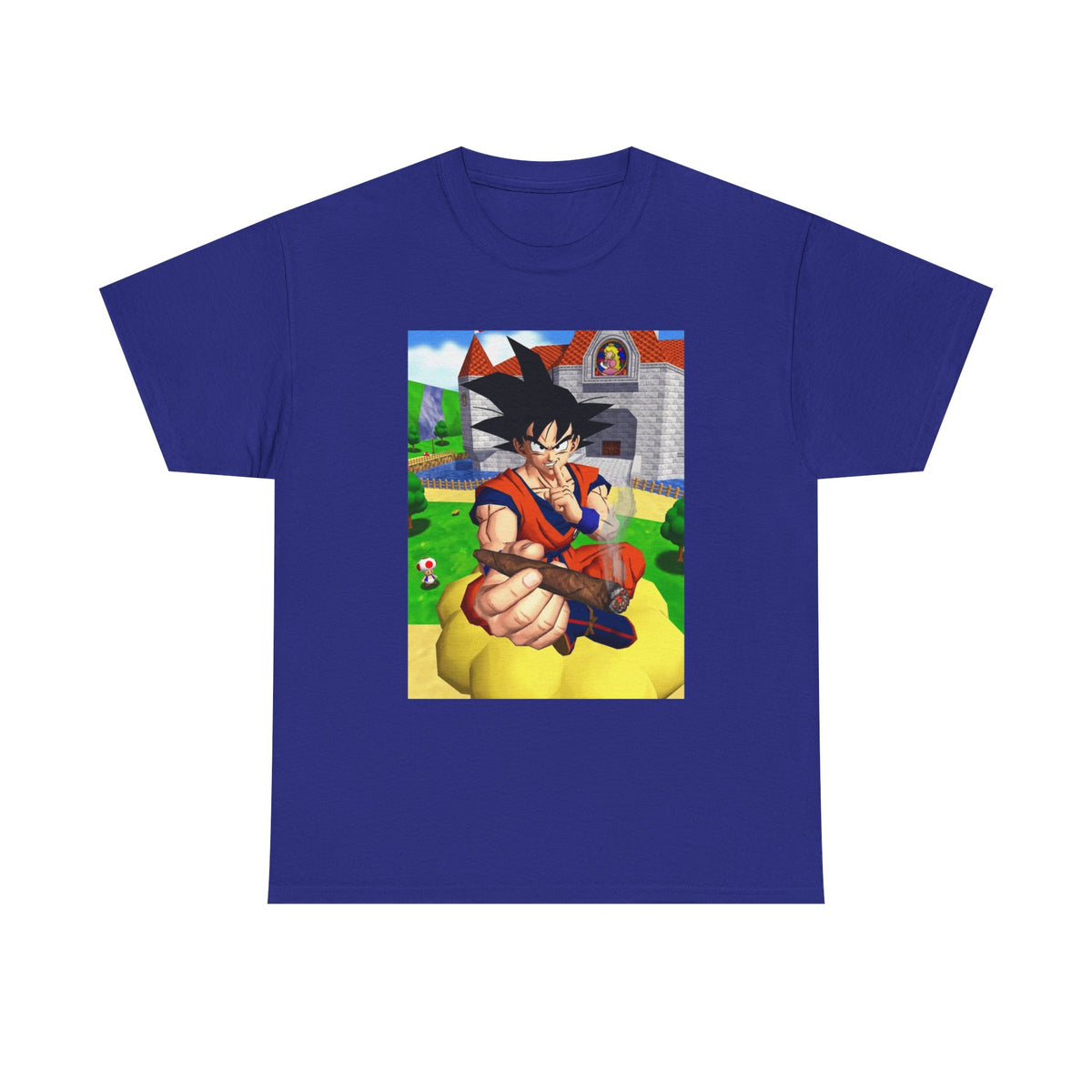Goku Blazing On Nimbus At Mushroom Kingdom