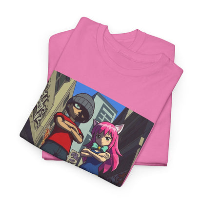 Urban Duo Standoff In Graffiti Alley Tee