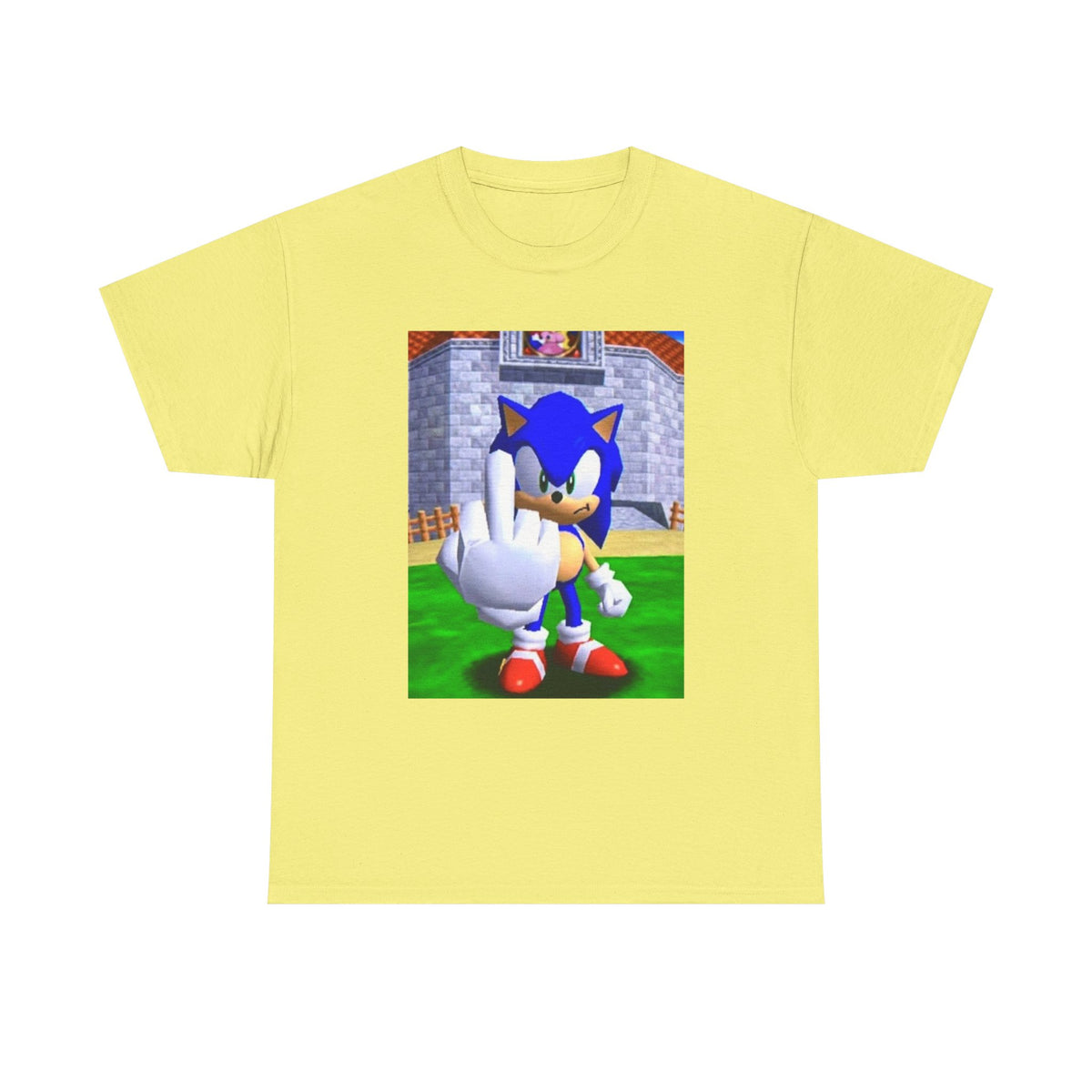 Sonic Flipping Off In The Castle Grounds