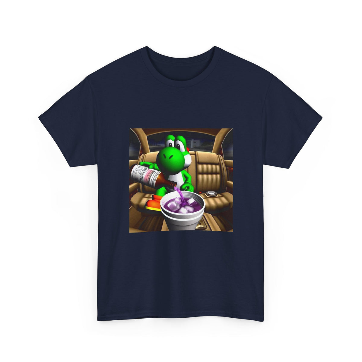 Yoshi Pouring Lean In Car Tee