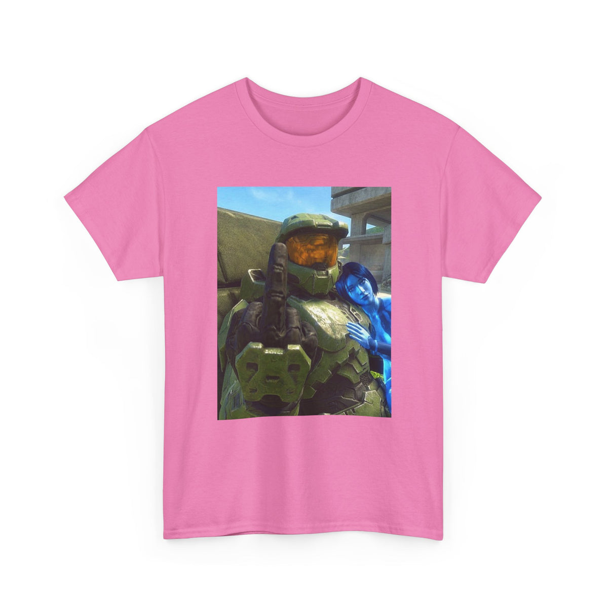 Chief & Cortana Flipping The Bird Tee