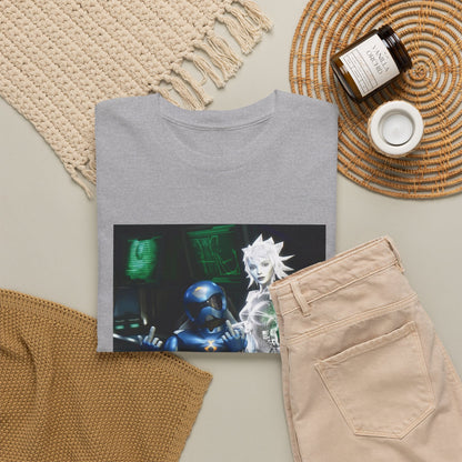 Cyborg & Hologram Flipping The Bird Tee