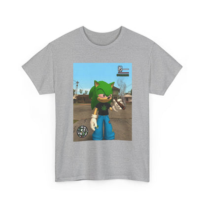 Green Hedgehog Smoking Blunt In San Andreas Tee
