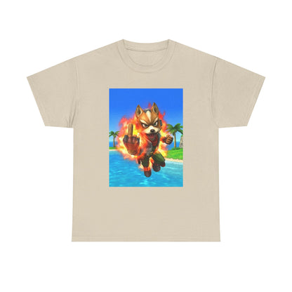 Fiery Fox Middle Finger Beach Tee