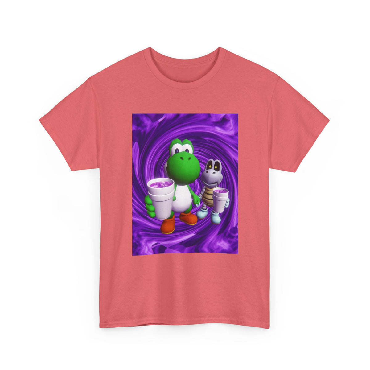 Yoshi And Dry Bones Sipping Purple Tee