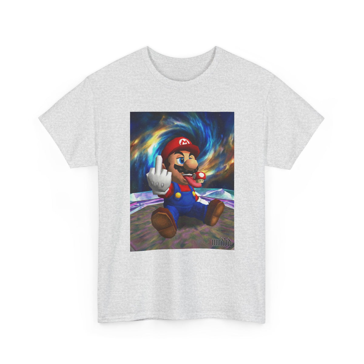 Mario Showing Middle Finger With Mushroom