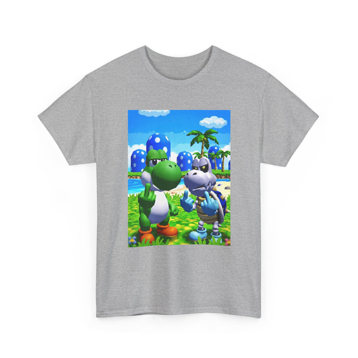 Yoshi And Dry Bones Flipping Off Tee