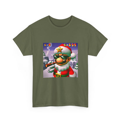 Cool Mario Santa Smoking Cigar Tee