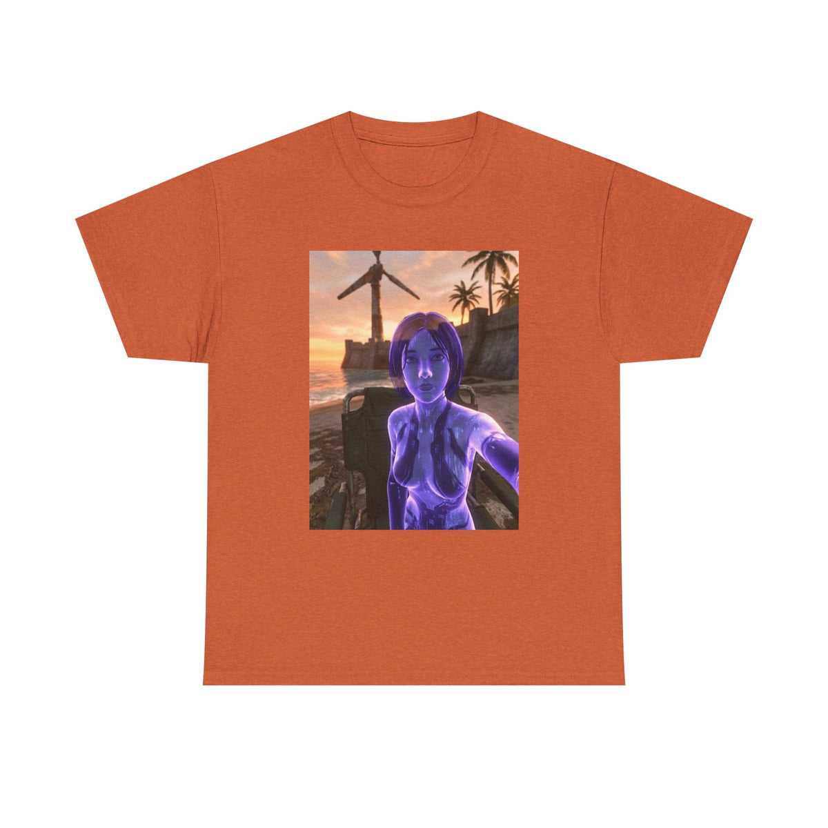 Cortana's Beach Sunset Selfie Tee