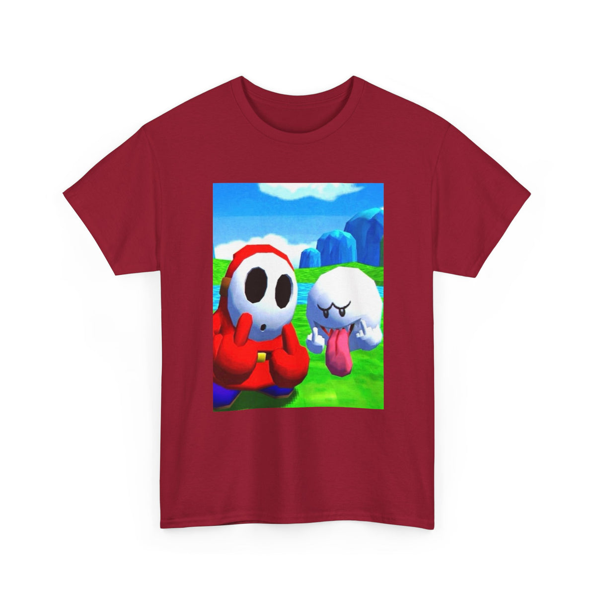Shy Guy And Boo Flipping The Bird Tee