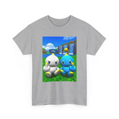 Chao Flipping Off On Green Hills Tee