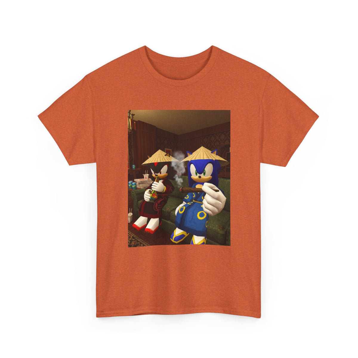 Sonic And Shadow Chilling And Smoking Tee (Design 5)