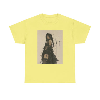 Anime Goth Girl Standing Confidently Tee