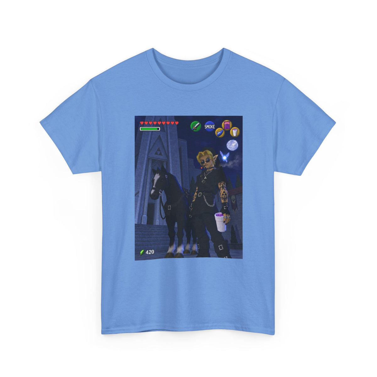 Goth Link Smoking With Epona Tee