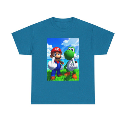 Mario And Yoshi Flip The Bird