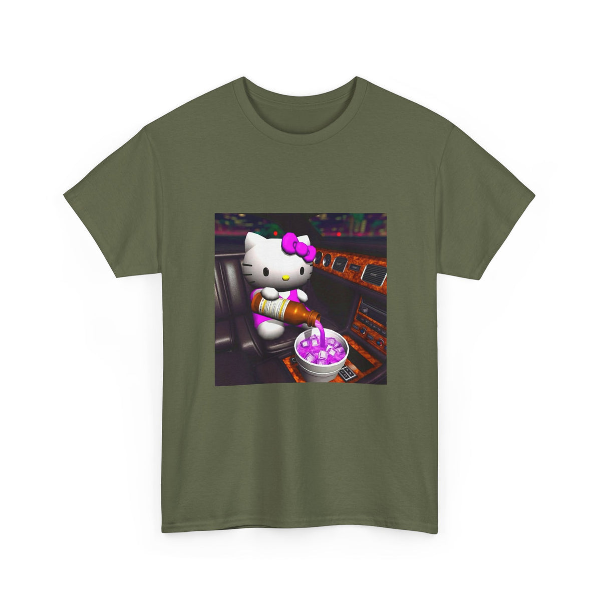 Hello Kitty Pouring Lean In Car Tee