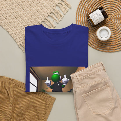 Yoshi Flipping Off In The Living Room Tee