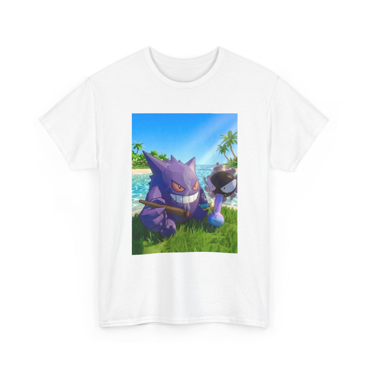 Gengar And Gastly Chilling On Beach Tee
