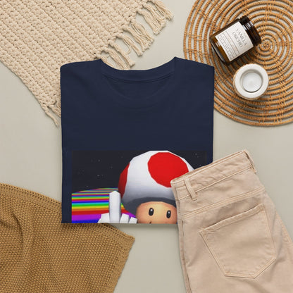 Toad Flipping The Bird On Rainbow Road Tee