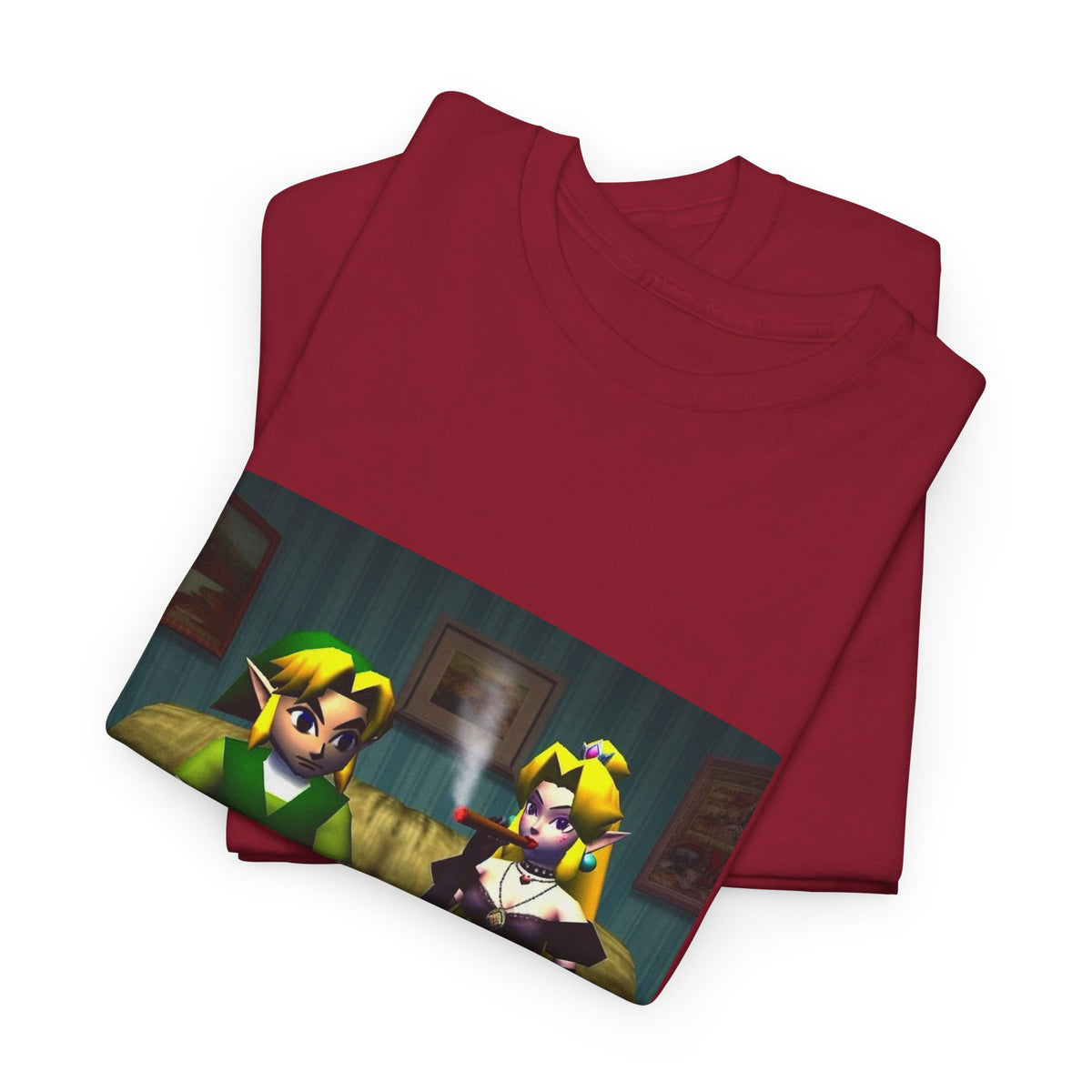 Link and Goth Peach Chillin' and Smoking Tee