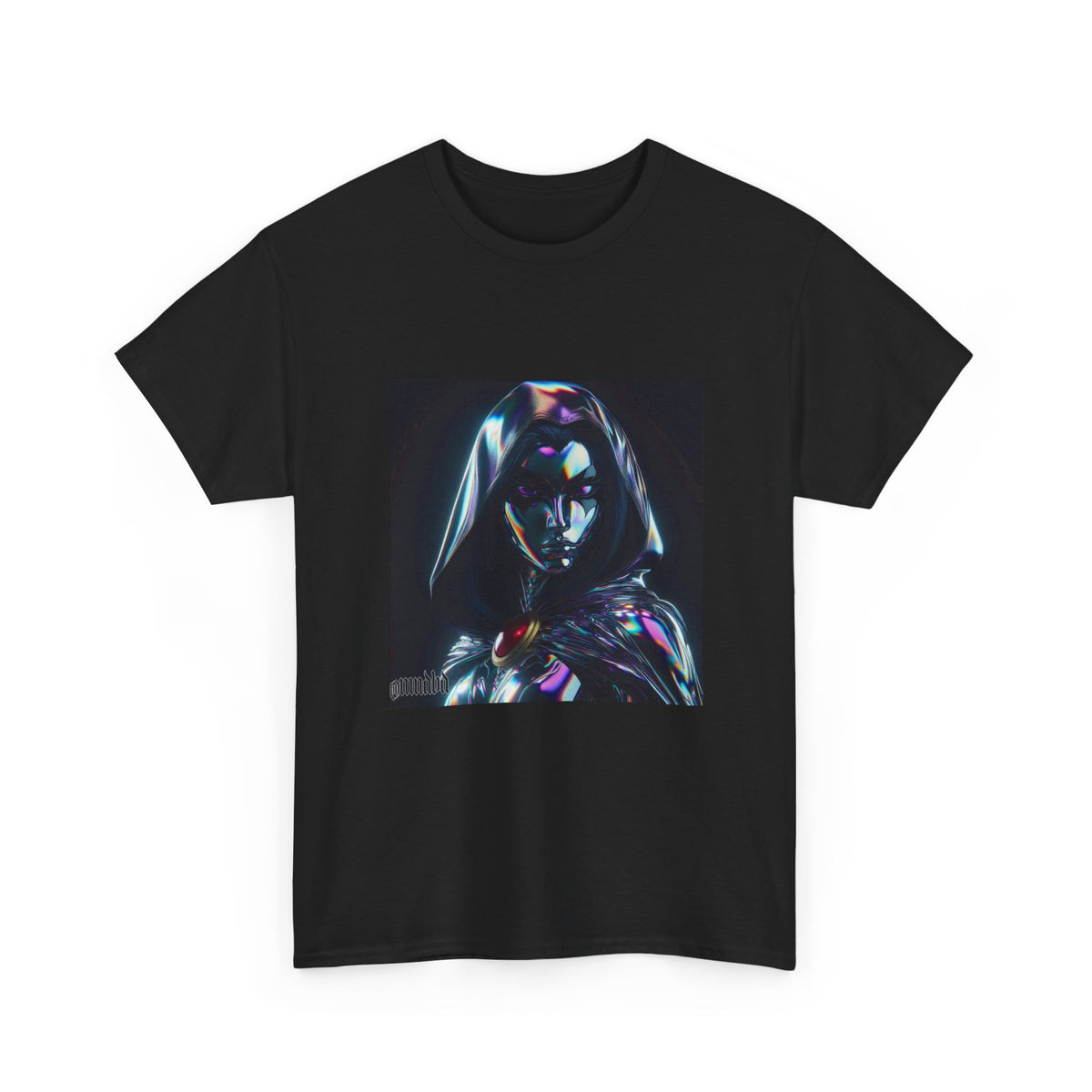 Holographic Raven Sorceress Shimmers Mysteriously