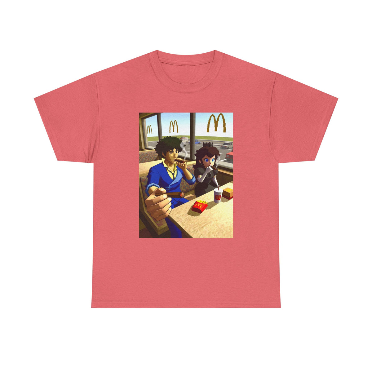 Spike Spiegel And Bowser Jr. Smoking Tee