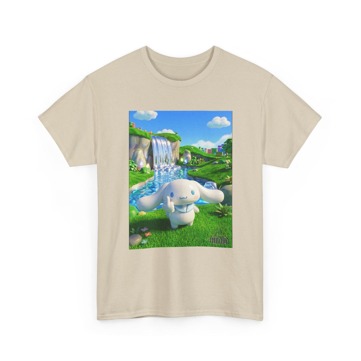 Cinnamoroll Flipping The Bird In Lush Landscape
