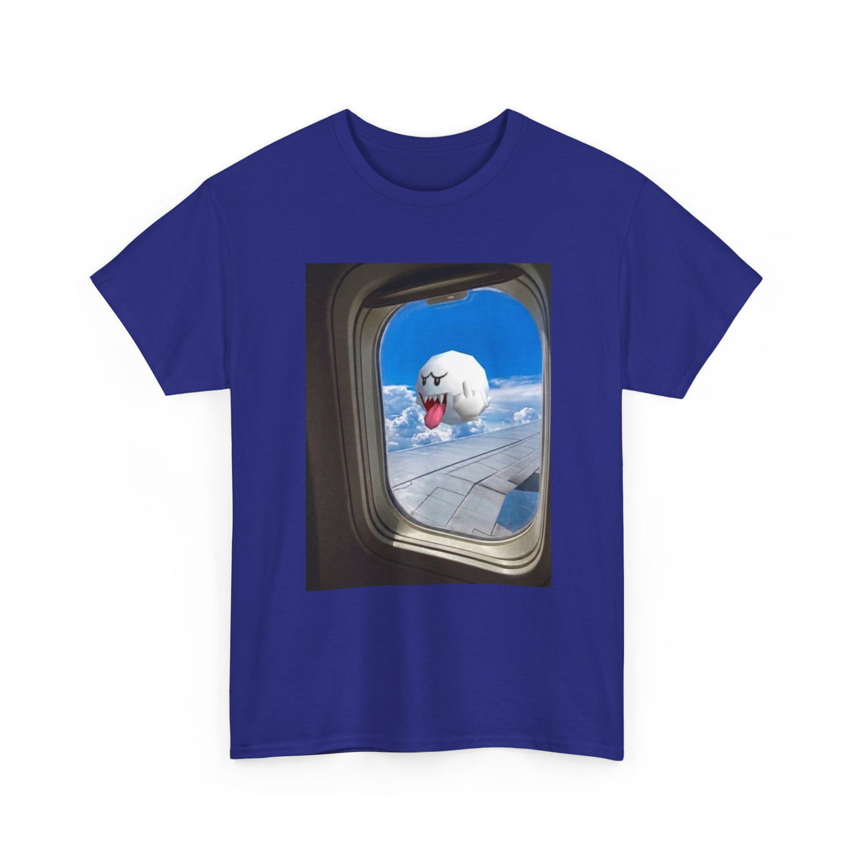 Boo Flipping Off Airplane Window Tee