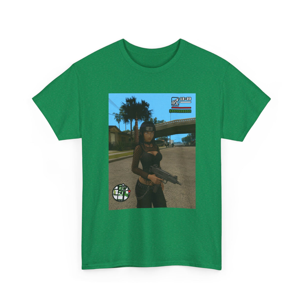Anime Assassin Girl Holding Gun Tee