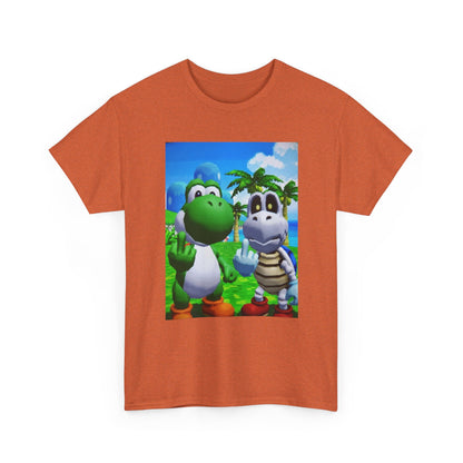 Yoshi And Dry Bones Flipping The Bird Tee