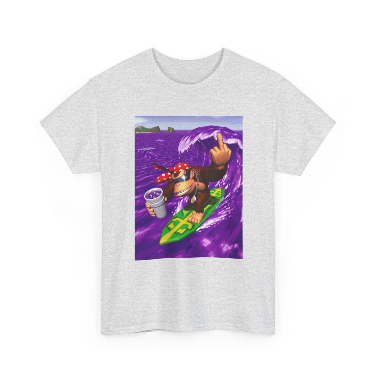 Diddy Kong Surfing Purple Wave Tee