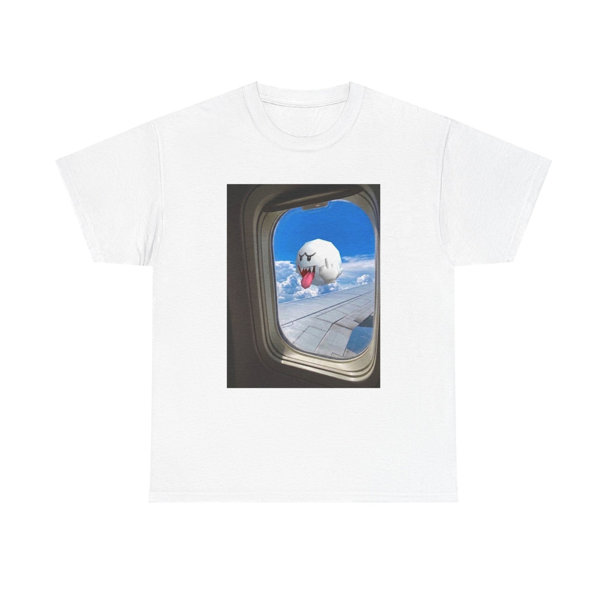 Boo Flipping Off Airplane Window Tee