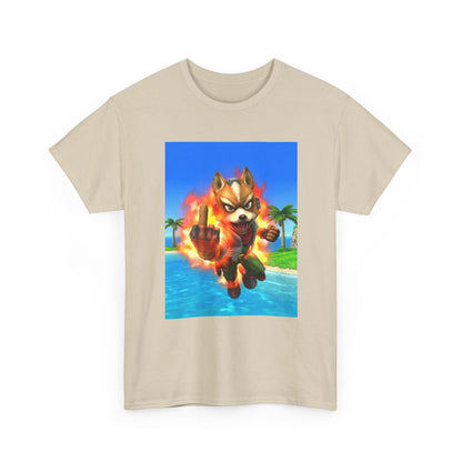 Fiery Fox Middle Finger Beach Tee