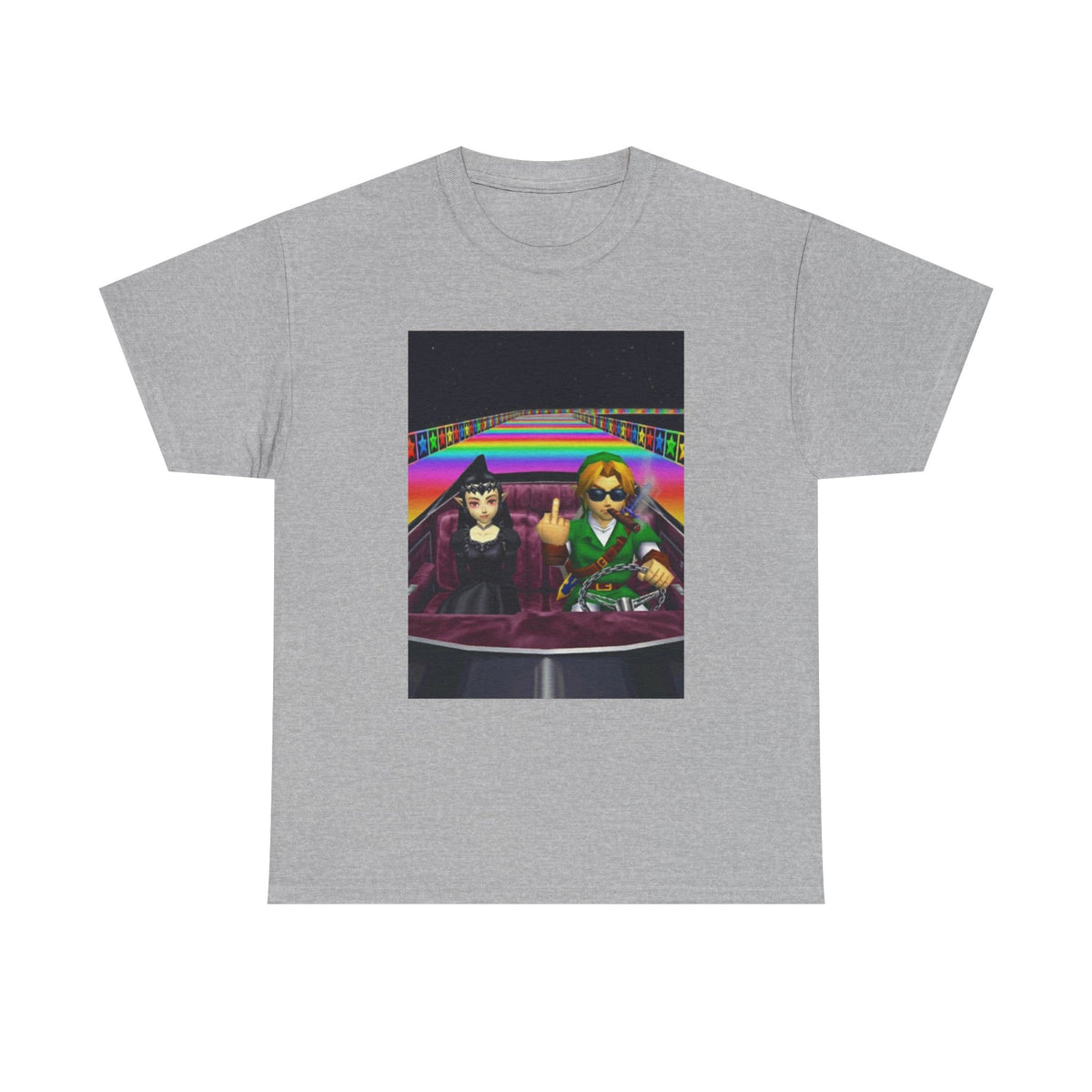 Link And Malon Driving Rainbow Road Tee