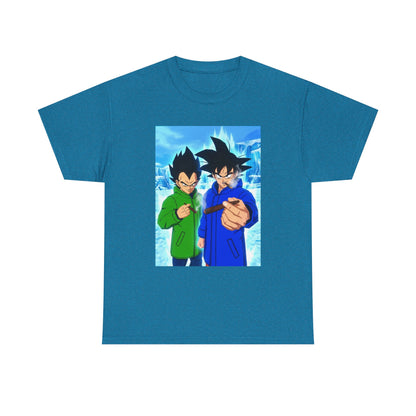 Goku and Vegeta Chilling, Smoking Blunts Tee