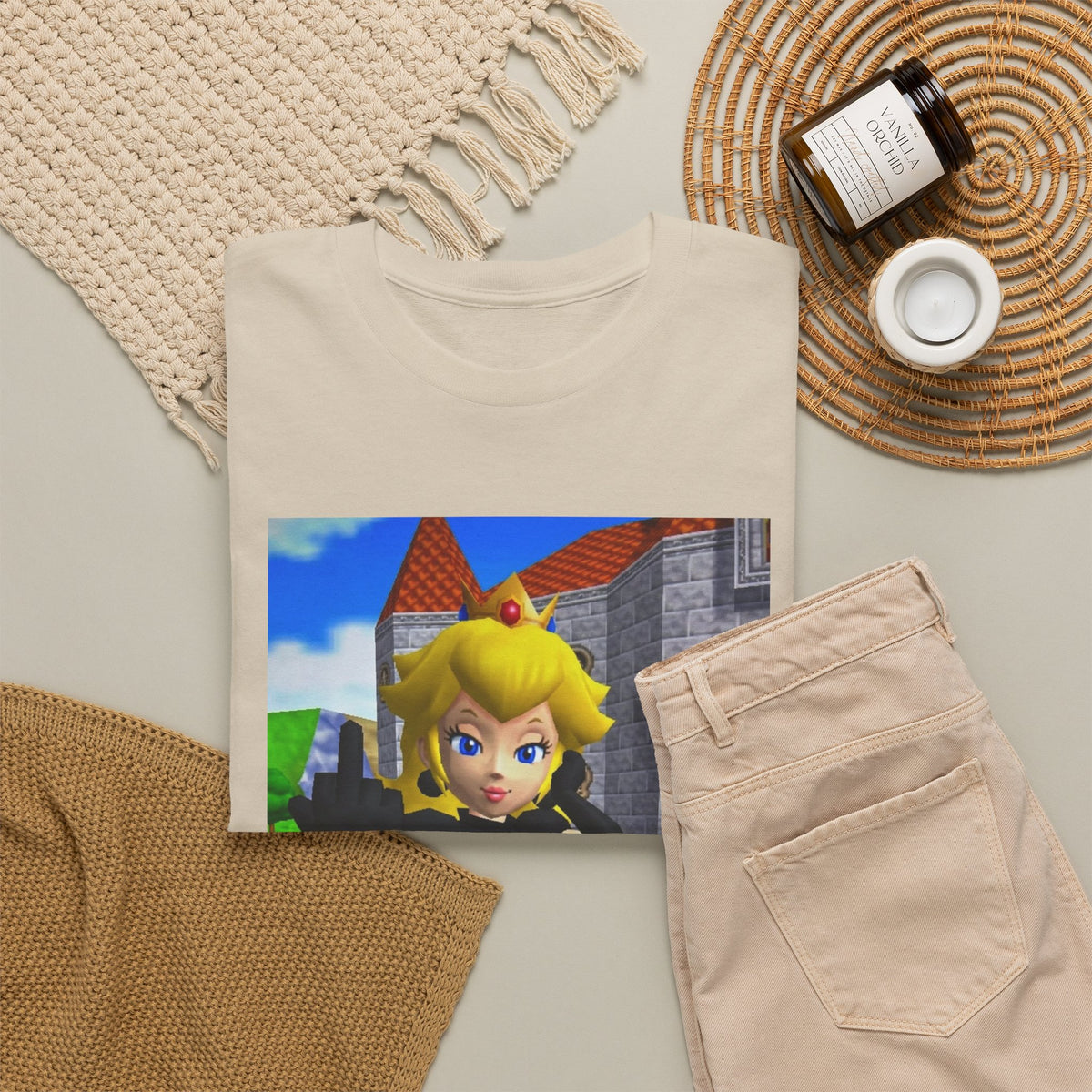 Princess Peach Flipping Off With Mario