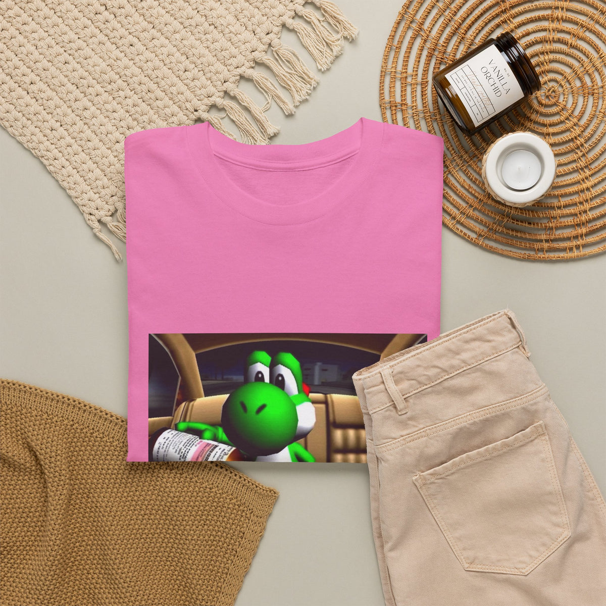 Yoshi Pouring Lean In Car Tee