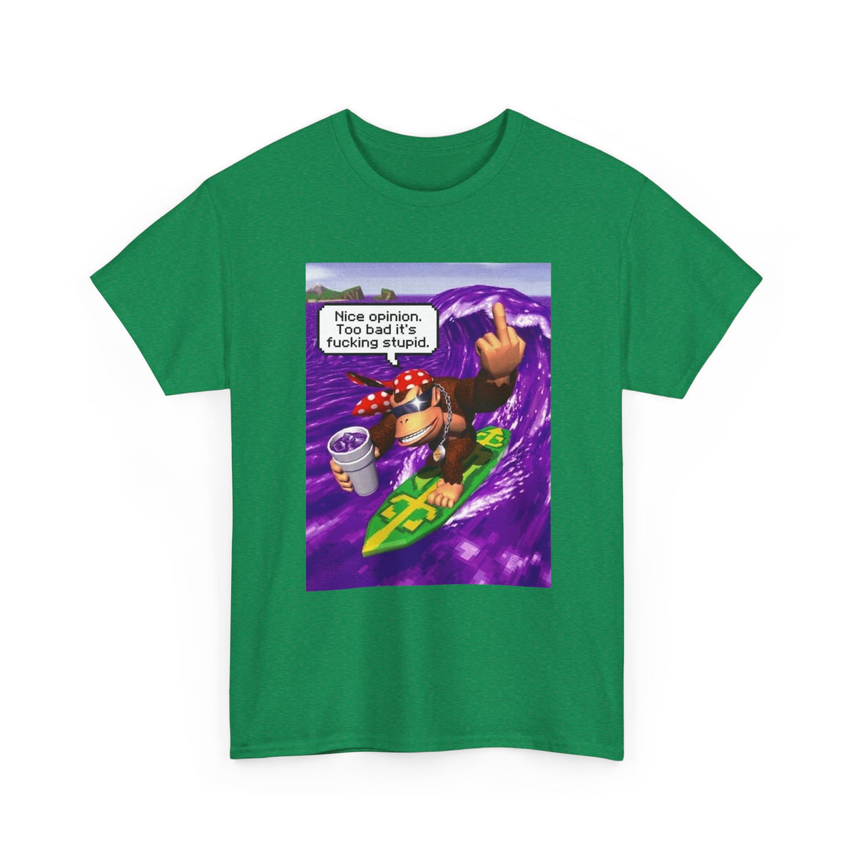 Donkey Kong Surfing Purple Wave Middle Finger