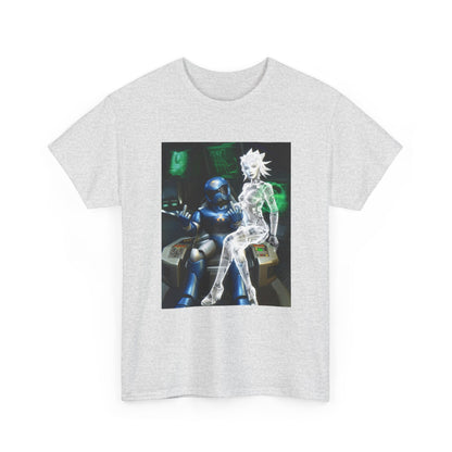 Cyborg & Hologram Flipping The Bird Tee
