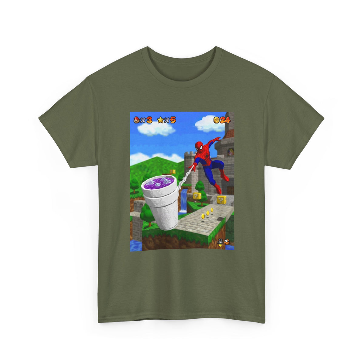 Spidey Swings With Lean In Mario World Tee