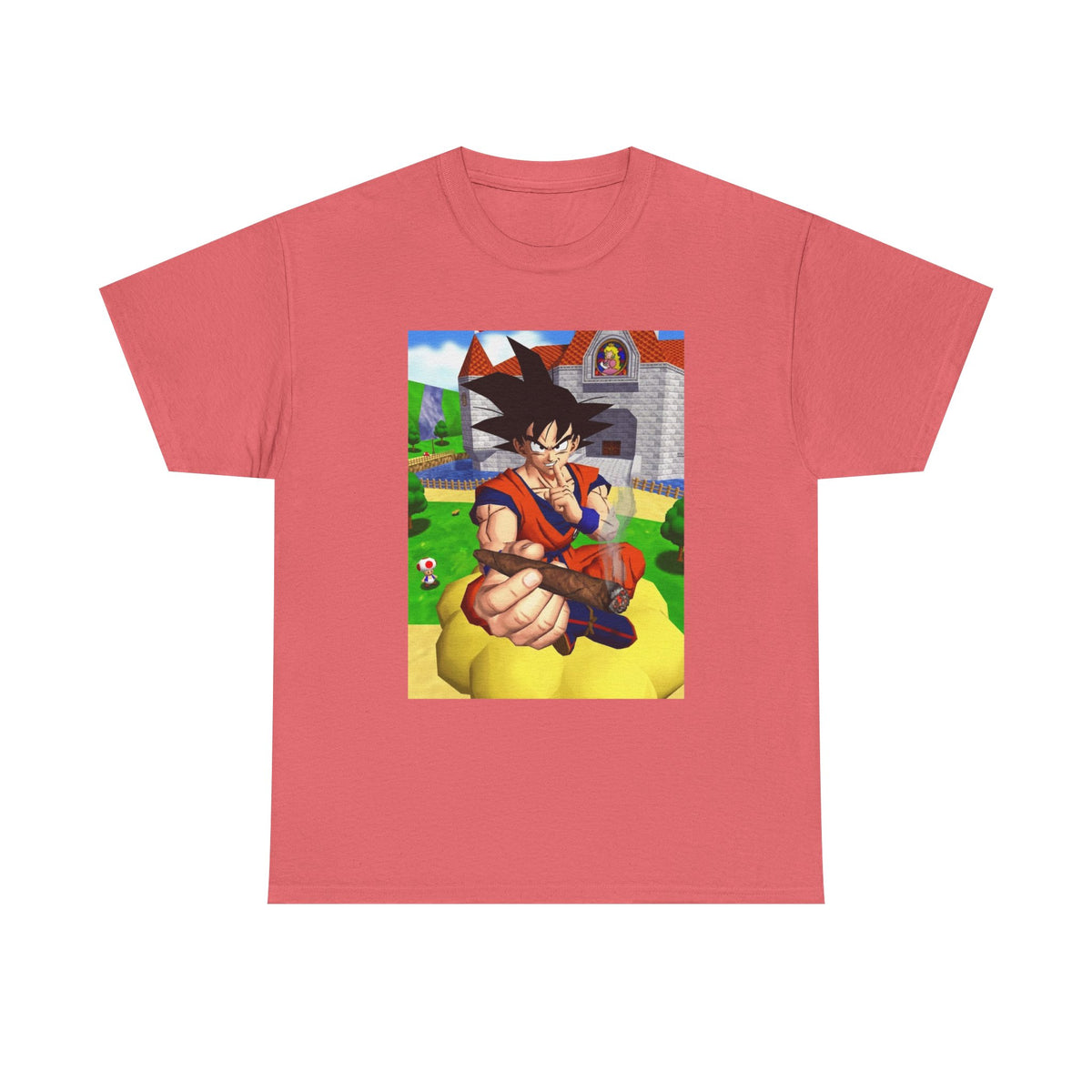 Goku Blazing On Nimbus At Mushroom Kingdom