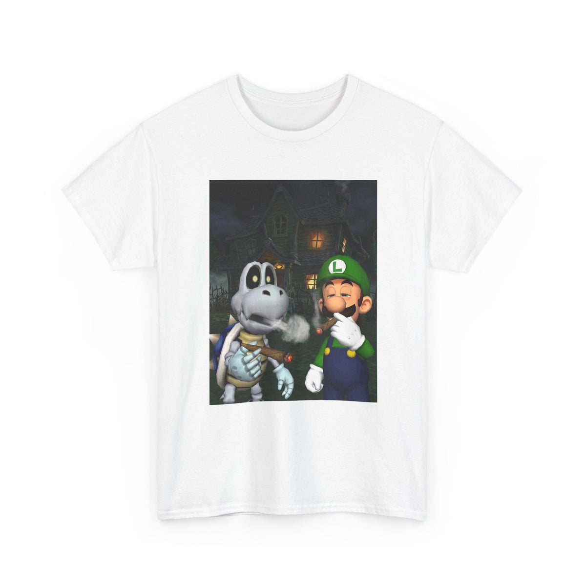 Luigi And Dry Bones Smoking Cigars Tee