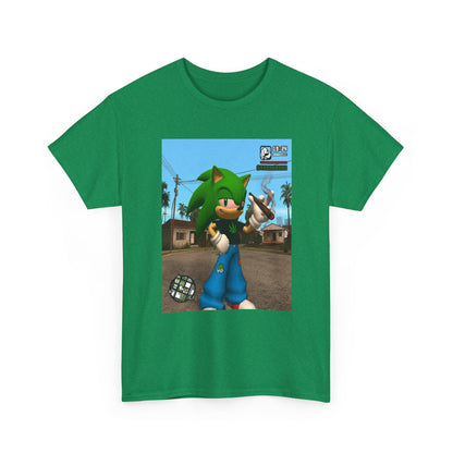 Green Hedgehog Blazin' In San Andreas Tee