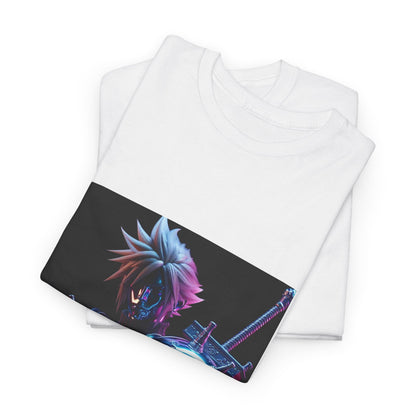 Cyberpunk Warrior With Spiked Hair Tee
