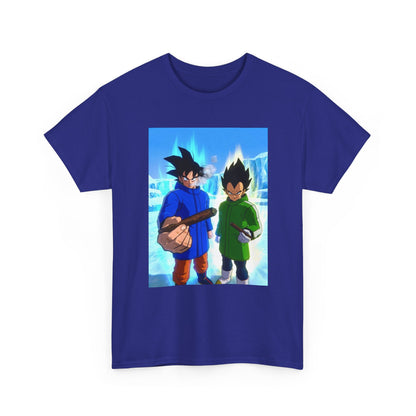 Goku And Vegeta Smoking In Snowy Scene Tee