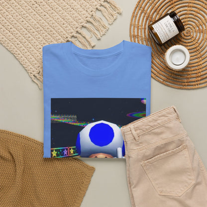 Blue Toad Flipping Off On Rainbow Road Tee