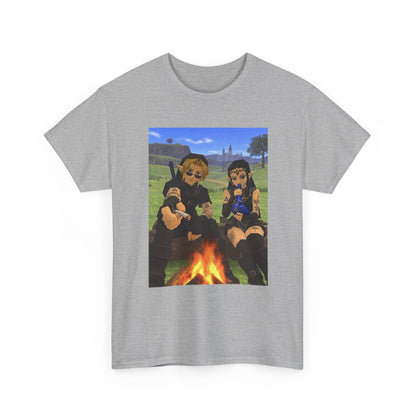 Dark Link And Dark Zelda Chilling Campfire Tee