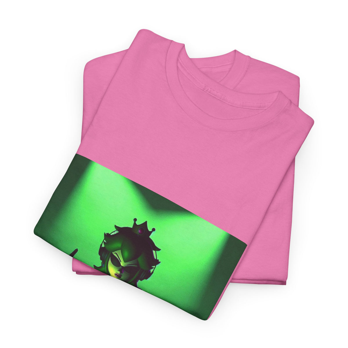 Edgy Green Princess DJ Flipping The Bird Tee