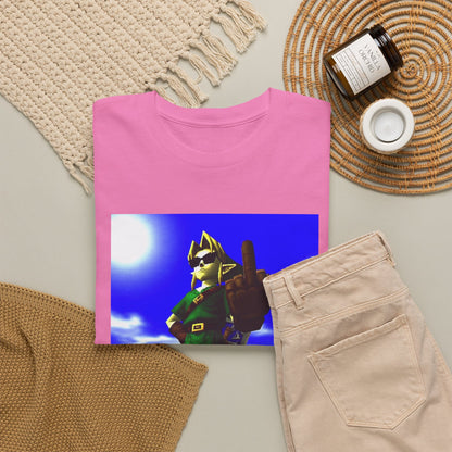 Cool Link Flipping The Bird Tee
