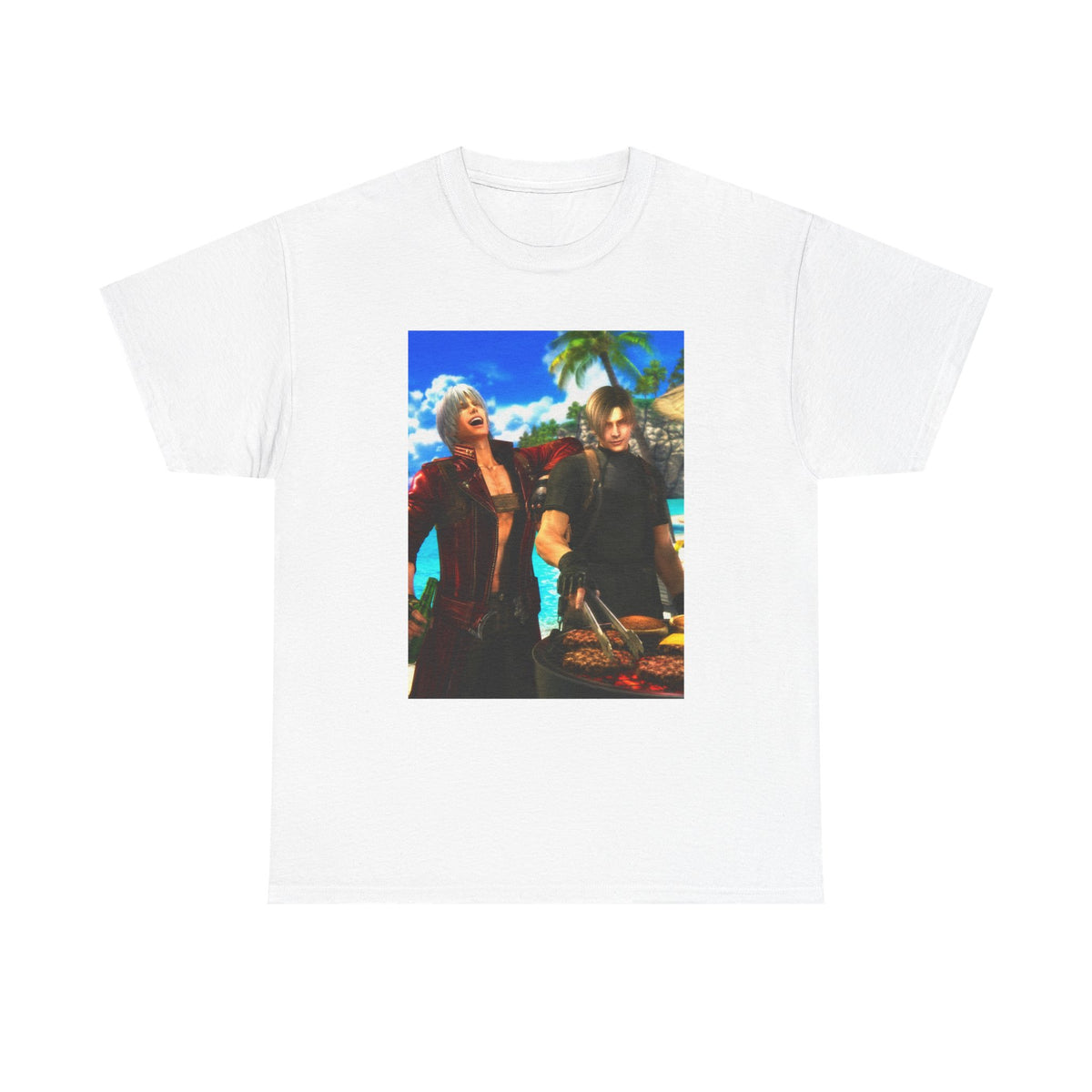 Dante and Leon Grilling on the Beach Tee